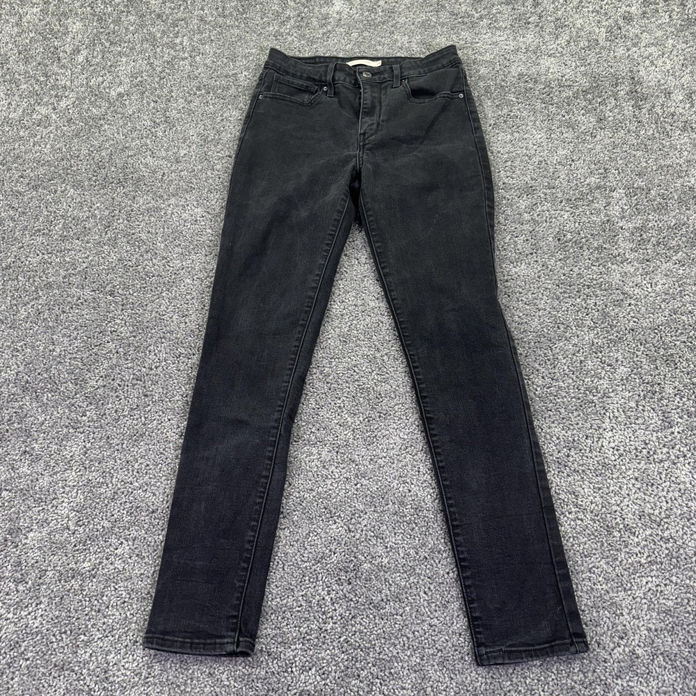 Levis Jeans Womens 28 Gray 721 High Rise Skinny Stretch Charcoal Wash Denim